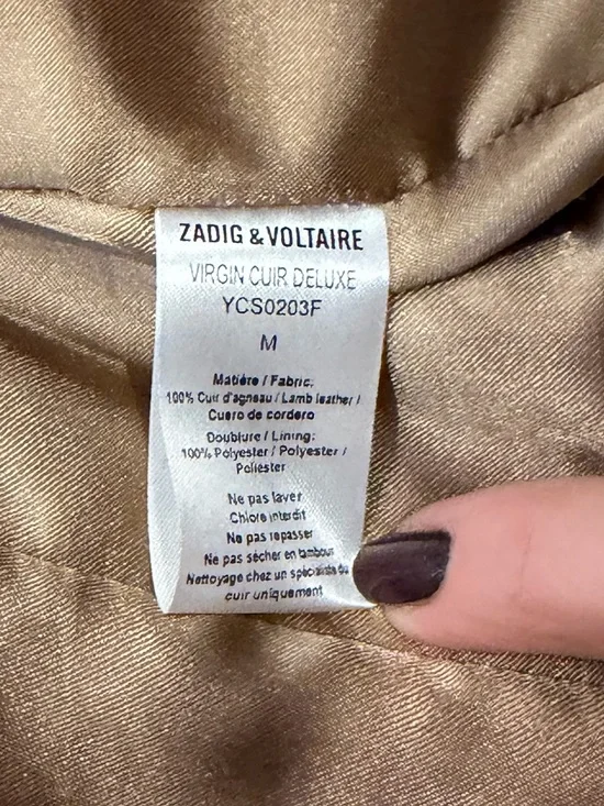 Zadig & Voltaire Suede Blazer in Tan/Camel - Picture 5 of 5